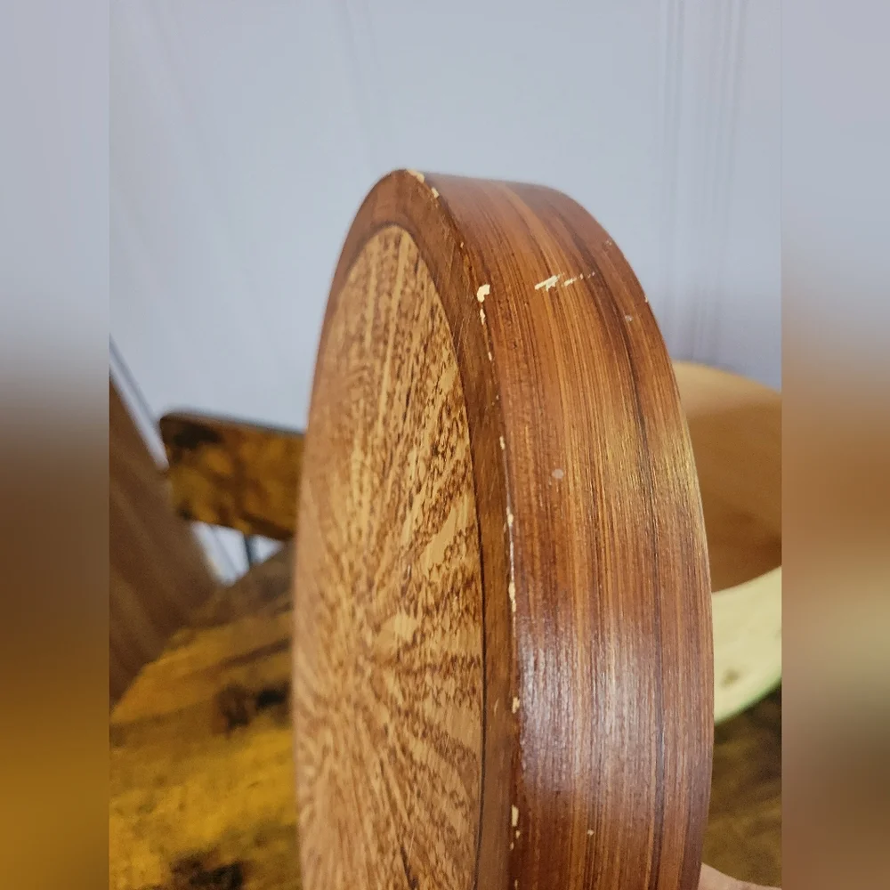 Vintage 1991 Oval Wooden,handpainted &signed shaker Box Tree Design
